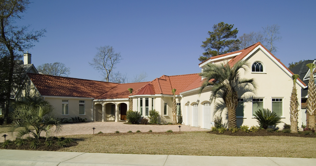 spanish style custom home single level